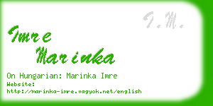 imre marinka business card